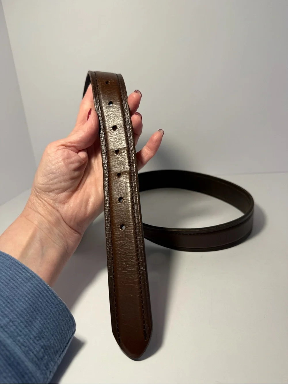 Goodfellow & Co Dark Brown Leather Dress Belt L